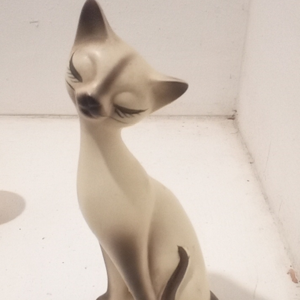 Norcrest Siamese Cat, Tall Stretch Neck Cat A-865, Made in Japan